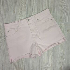 Gap Denim Womens Size 30 Cut Off Shorts Pink Raw Hem Pockets Zip Fly Stretch